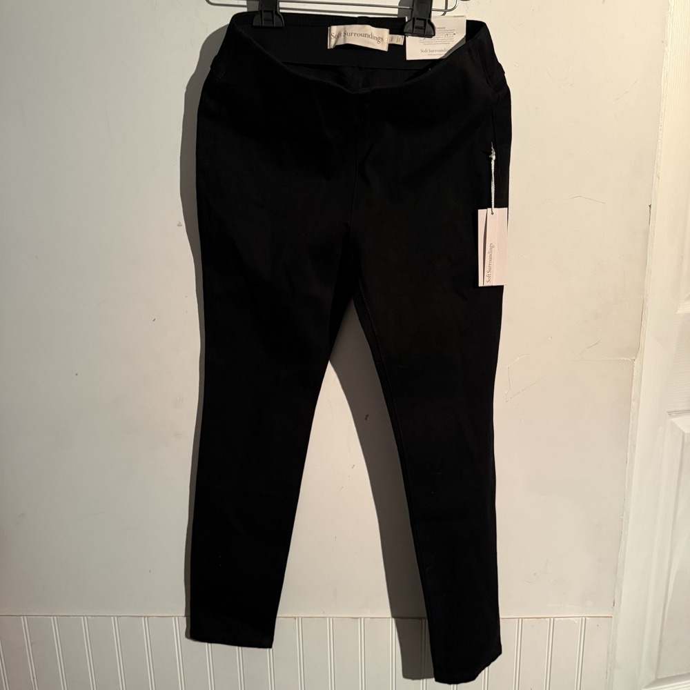 Soft Surroundings The Ultimate Denim Skinny Crop Black Jean Women SZ PXS Pull On